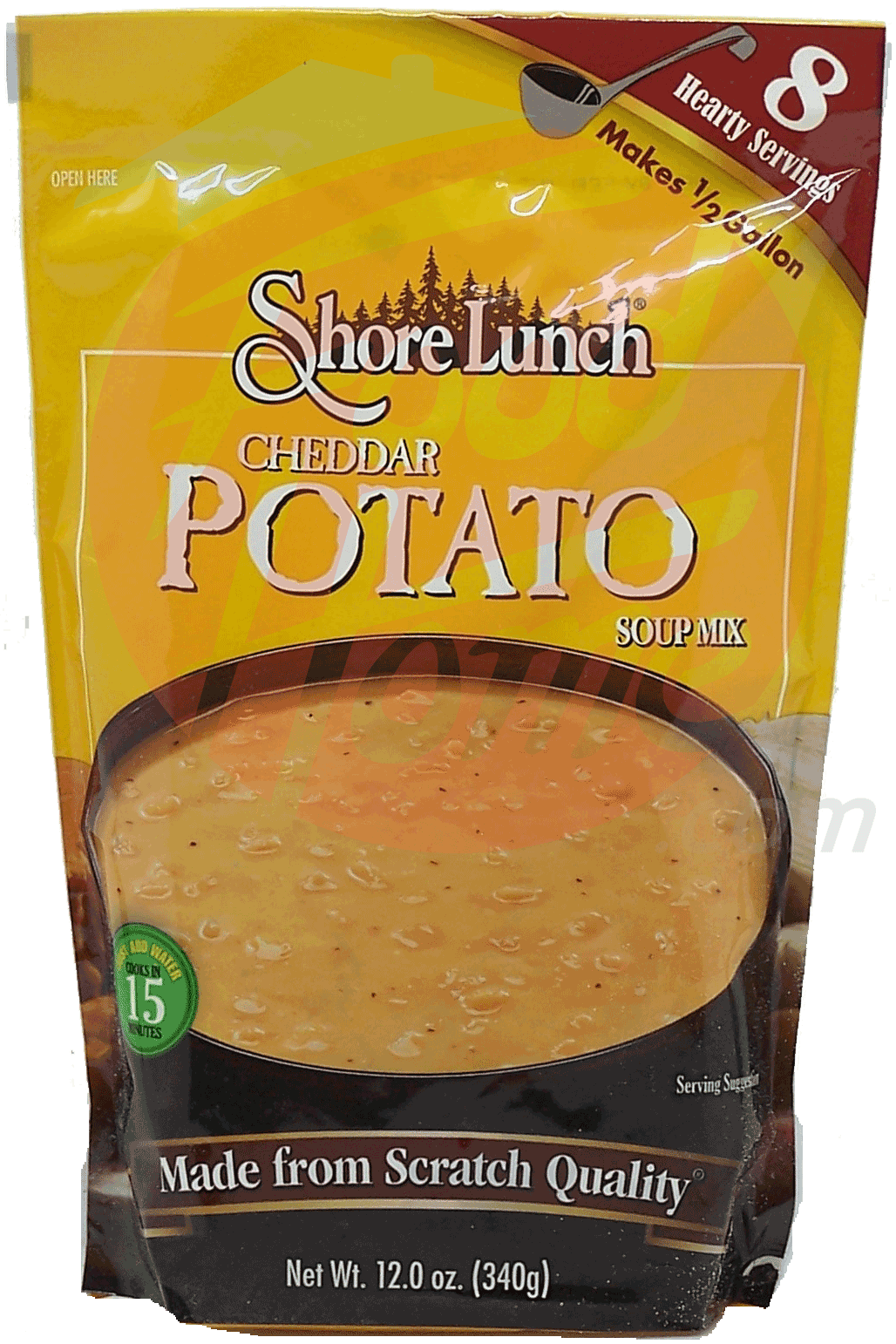 Shore Lunch  cheddar potato soup mix, makes 8 servings, just add water Full-Size Picture